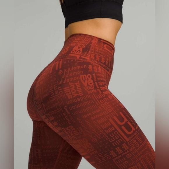 Lululemon Wunder Train Contour Fit High-Rise Tight 25"Lululemon Ombre Red Mult 6 - Picture 4 of 12